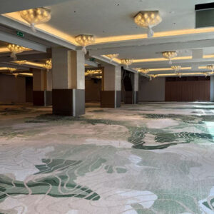 Luxury custom woven wool rugs for hotel banquet halls